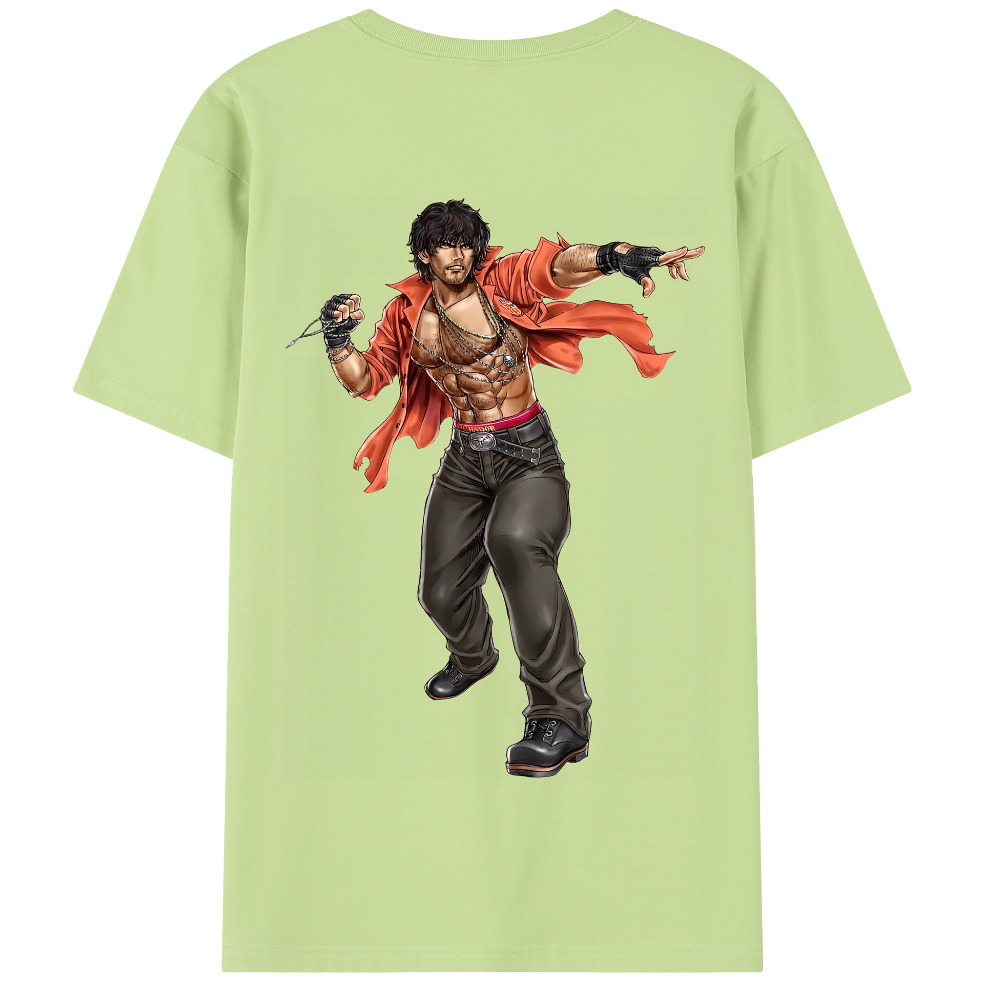 （画像用） 北斗の拳 Fist of the North Star 綿100％半袖Tシャツ（背面プリント）